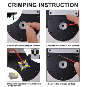  ST4050 Tool Kit: YJQ-W2DTQ Pneumatic Crimper HDT-48-00 for Deutsch DT DTM DTP Connector 12#, 16#, 20# Solid Contacts 12-22 AWG