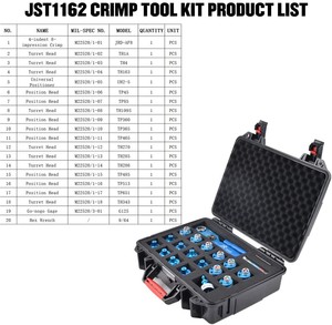  JST1162-ASF1 (JST2524) Crimp Tool Full Kit: NEW-ASF1 (M22520/1-01) Crimp Tool+17 Positioners+G125 Gage For Electrical Connectors