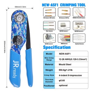  ST2142 CRIMP TOOL KIT : NEW-ASF1 Crimp Tool (M22520/1-01)+UF6-UF2-5 Positioner