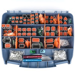  ST6310 417PCS DT 2-12 Pin Connectors & 132 Pairs Size 16 Stamped Formed Contacts 14-18AWG & ACT-LY-16DT Crimping Tool & Extracti