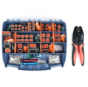  ST6310 417PCS DT 2-12 Pin Connectors & 132 Pairs Size 16 Stamped Formed Contacts 14-18AWG & ACT-LY-16DT Crimping Tool & Extracti